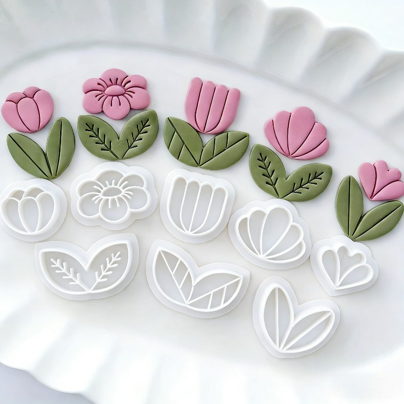 8Pcs Floral Leaf Polymer Clay  - đánh giá và giá Art Craft With Leaves