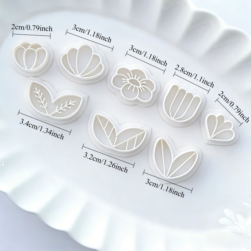 8Pcs Floral Leaf Polymer Clay  - đánh giá và giá Art Craft With Leaves