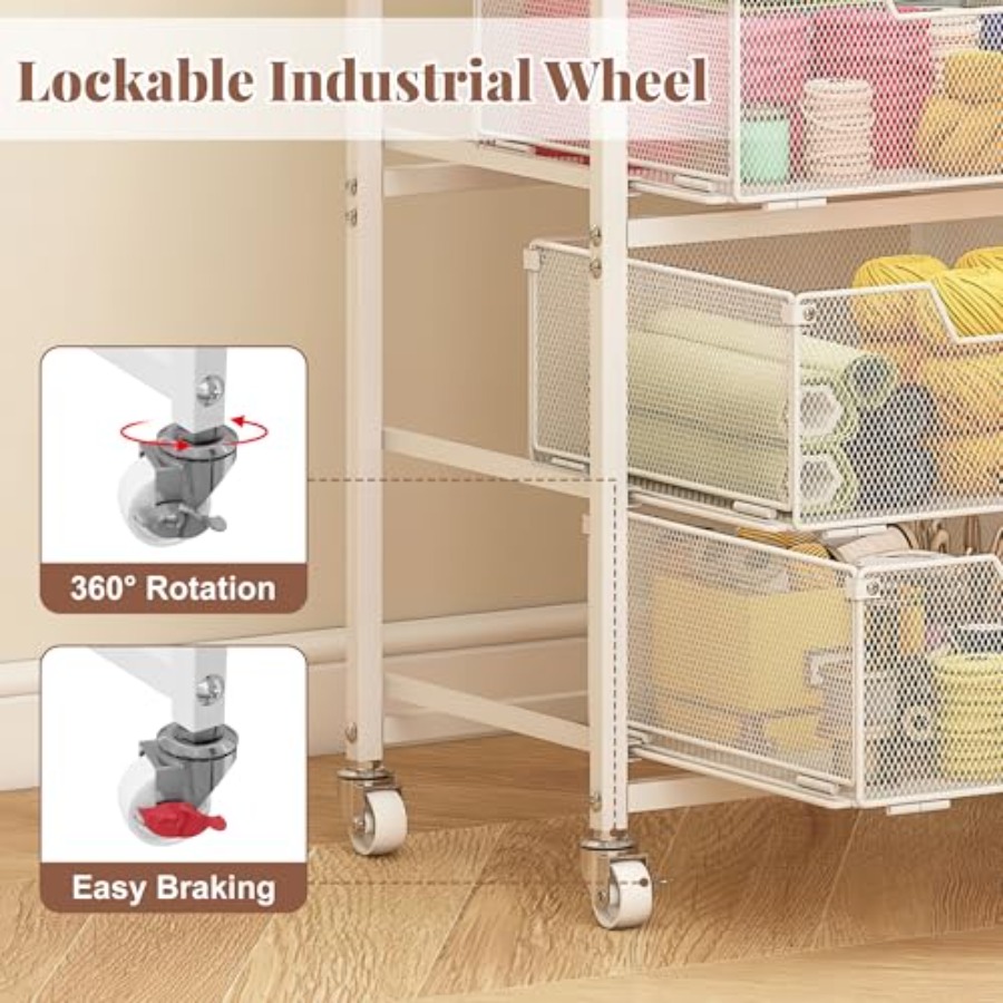 4-Drawer Rolling Storage Cart  - đánh giá và giá Art Craft & Architecture