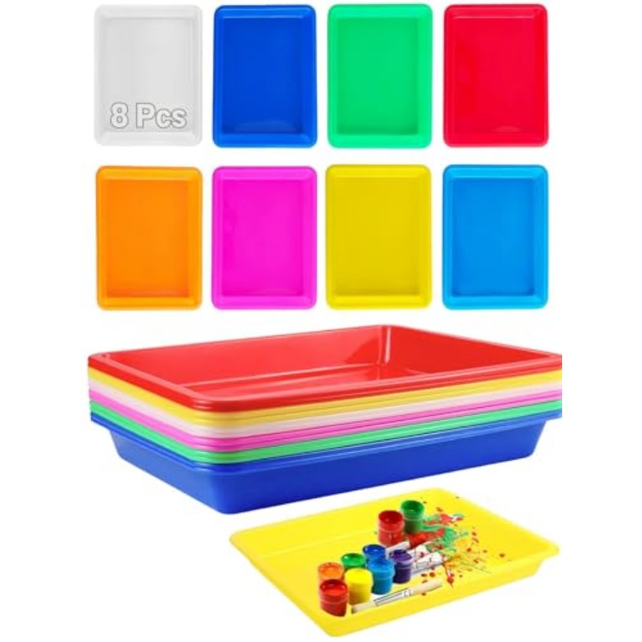 8 Pack Plastic Art Trays 10.9' - đánh giá và giá School Of Art X Craft