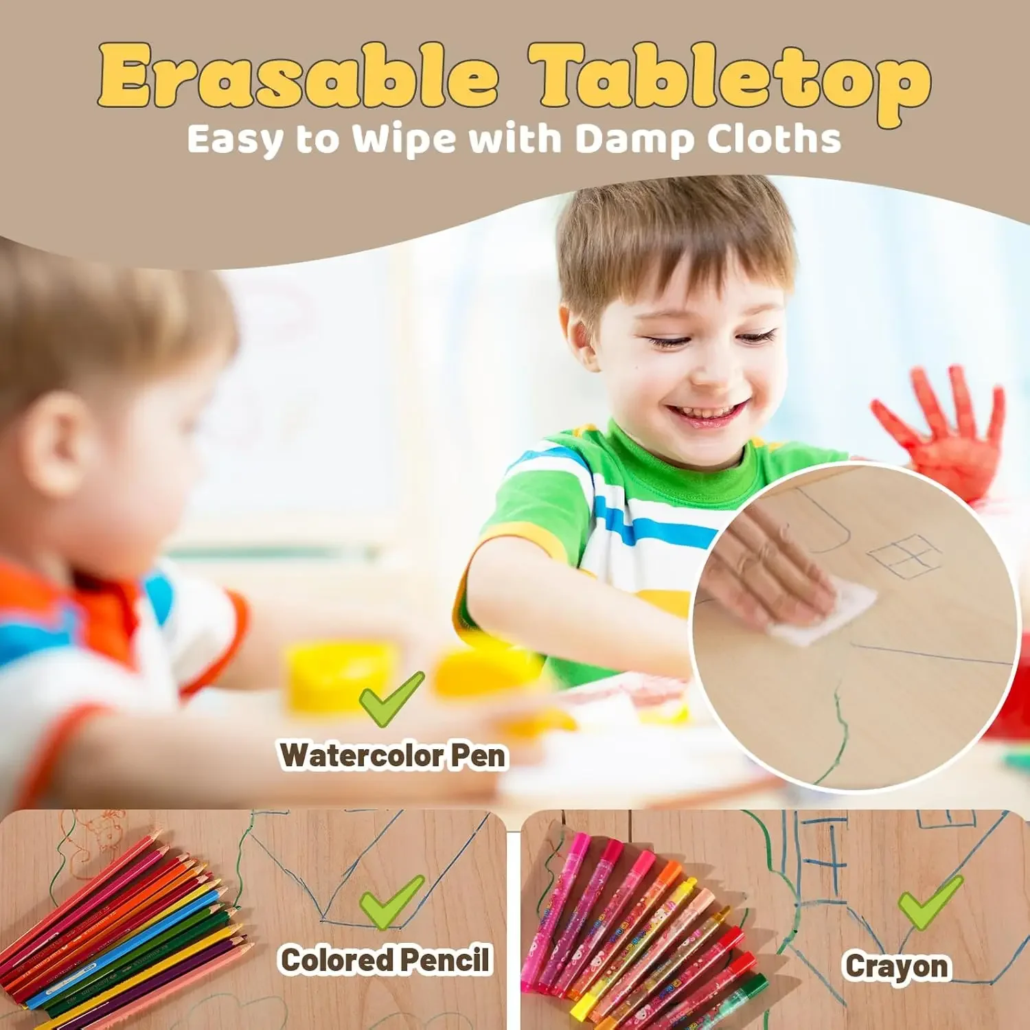 Kids Table and 2 Chairs Set fo - đánh giá và giá Art Craft Toddlers