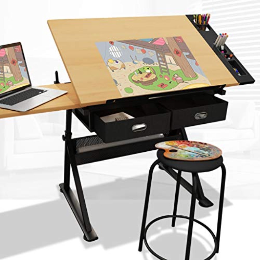 Drafting Table with Storage He - đánh giá và giá Art Craft & Architecture