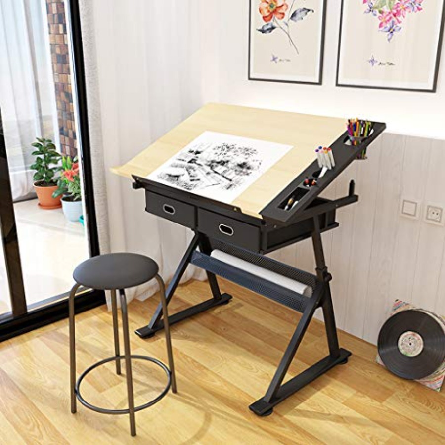 Drafting Table with Storage He - đánh giá và giá Art Craft & Architecture