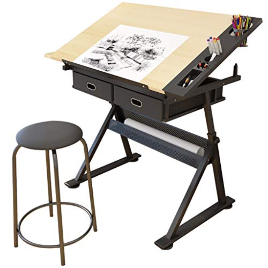 Drafting Table with Storage He - đánh giá và giá Art Craft & Architecture