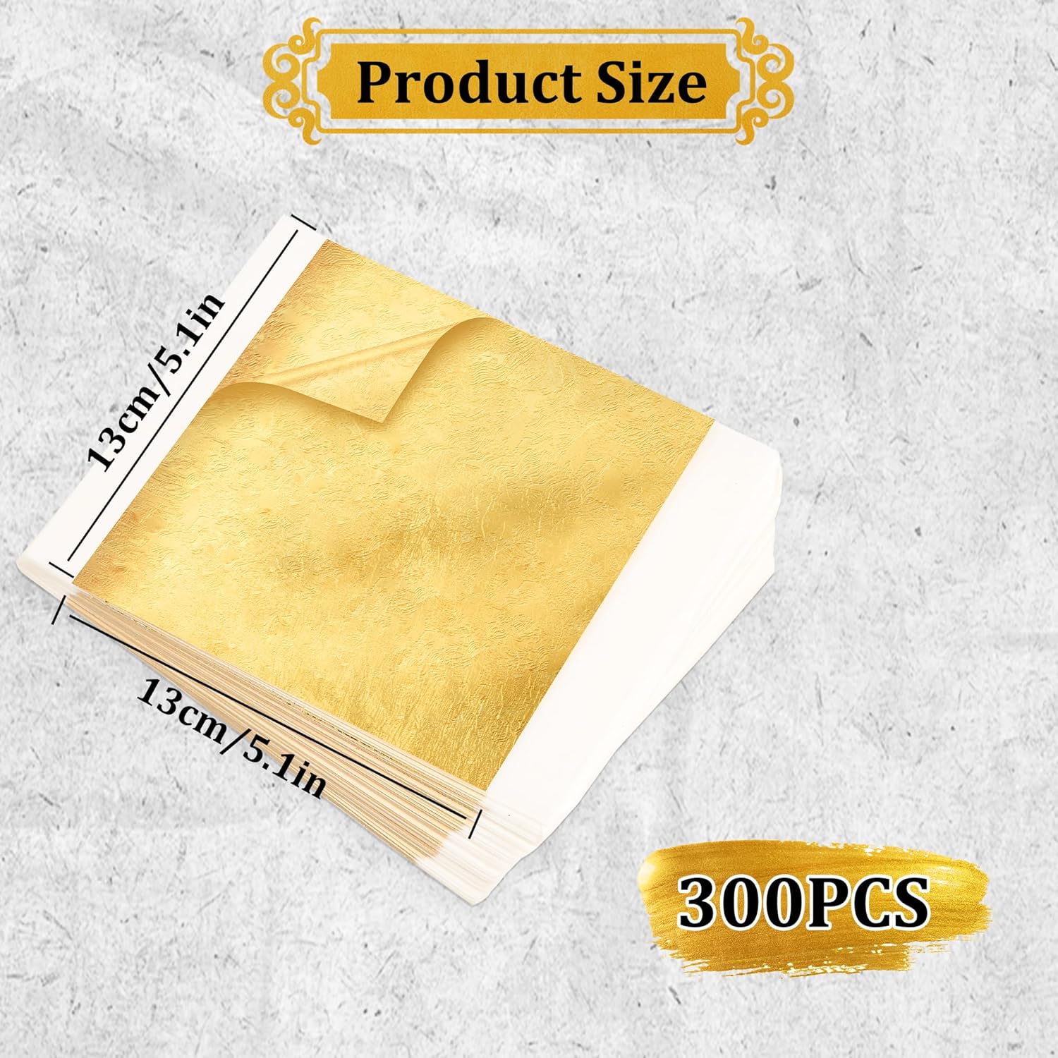 300Pcs Gold Leaf Sheets 5.1x5. - đánh giá và giá Art Craft Diy