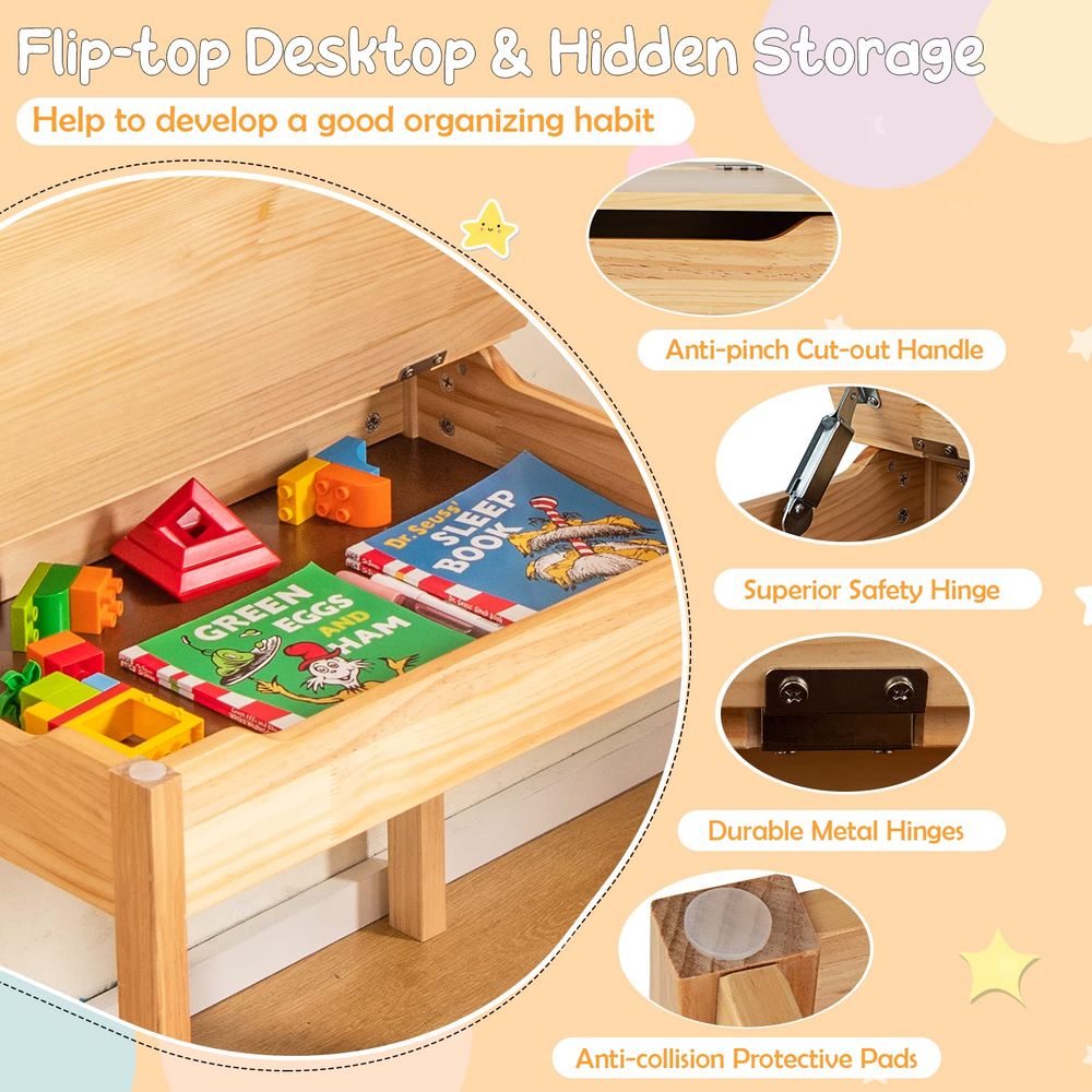 Kids Table and Chair Set, Flip - đánh giá và giá Art Craft Toddlers