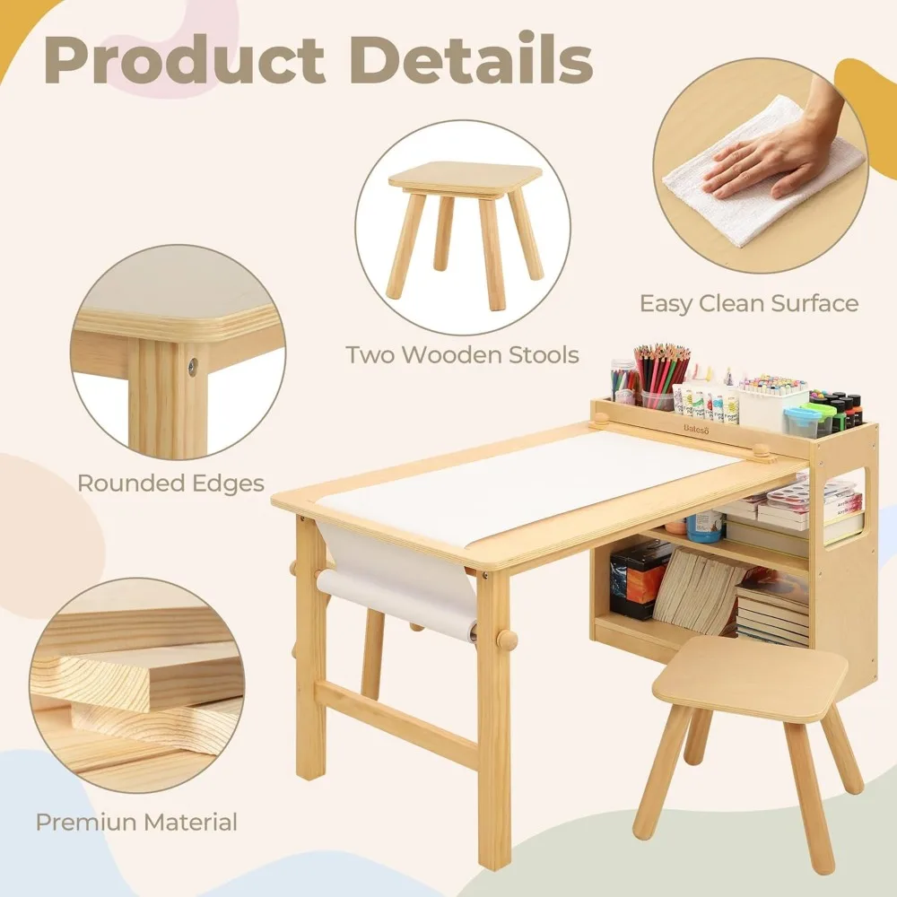 Kids Art Table and 2 Chairs Se - đánh giá và giá Art Craft Toddlers