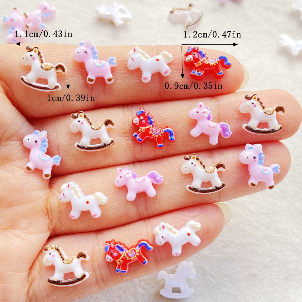 50PCS Cute Mini Cartoon unicor - đánh giá và giá Art Craft Horse