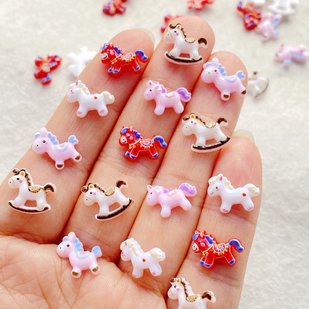 50PCS Cute Mini Cartoon unicor - đánh giá và giá Art Craft Horse