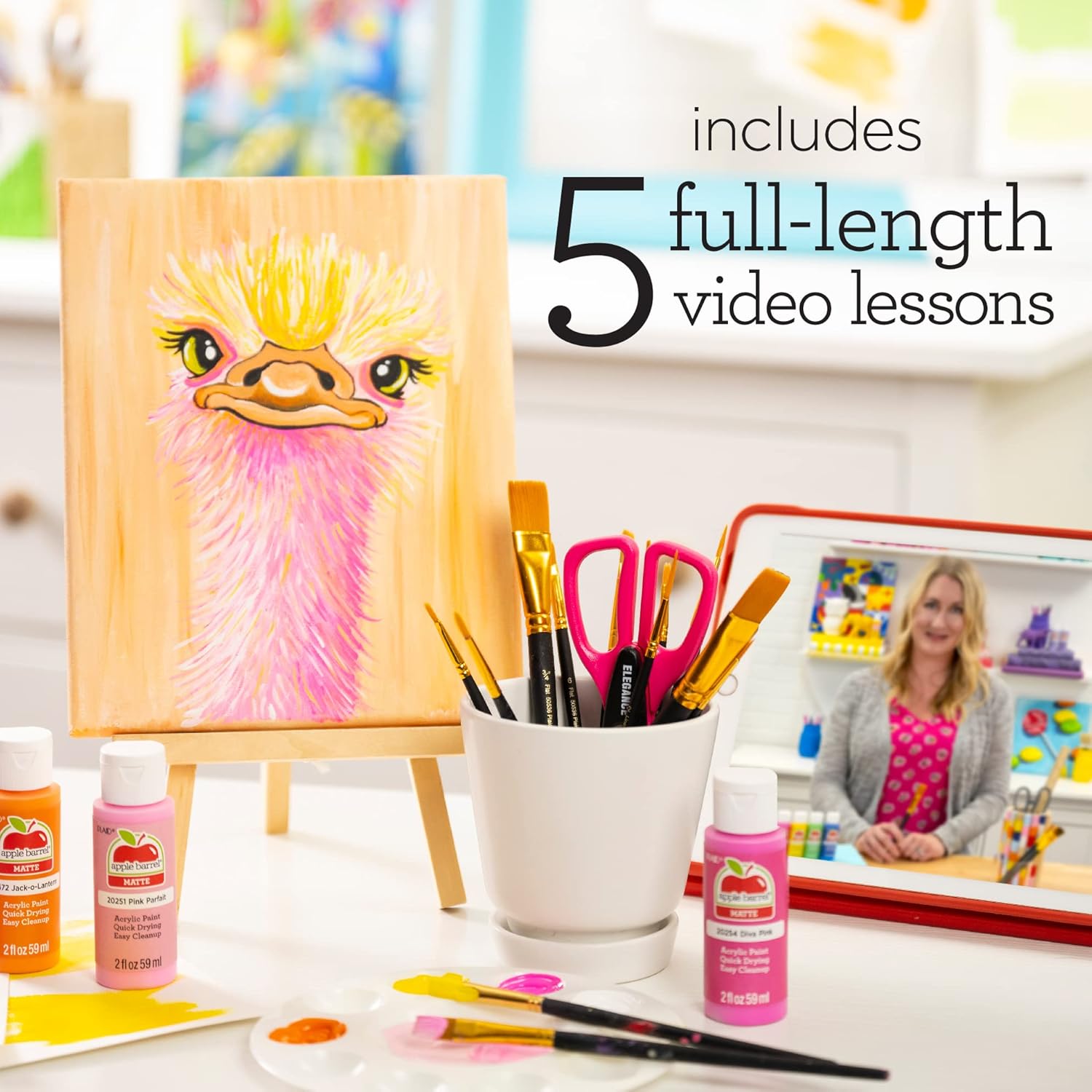 34 Piece Acrylic Paint Set Wit - đánh giá và giá Art Craft Video