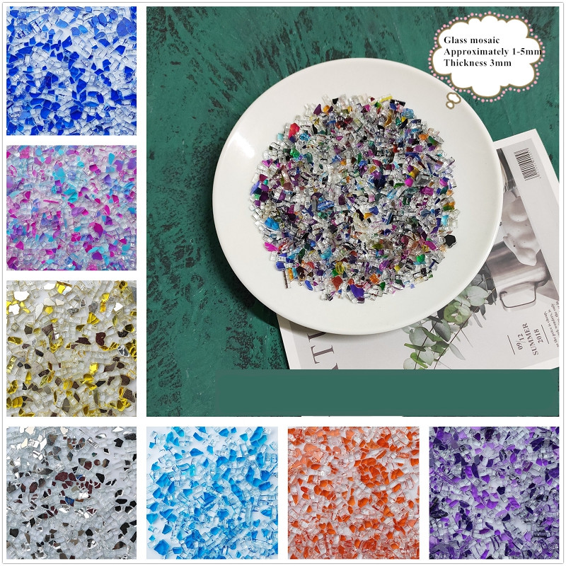 100g Mixed Color Crystal Glass - đánh giá và giá Art Craft Mirror