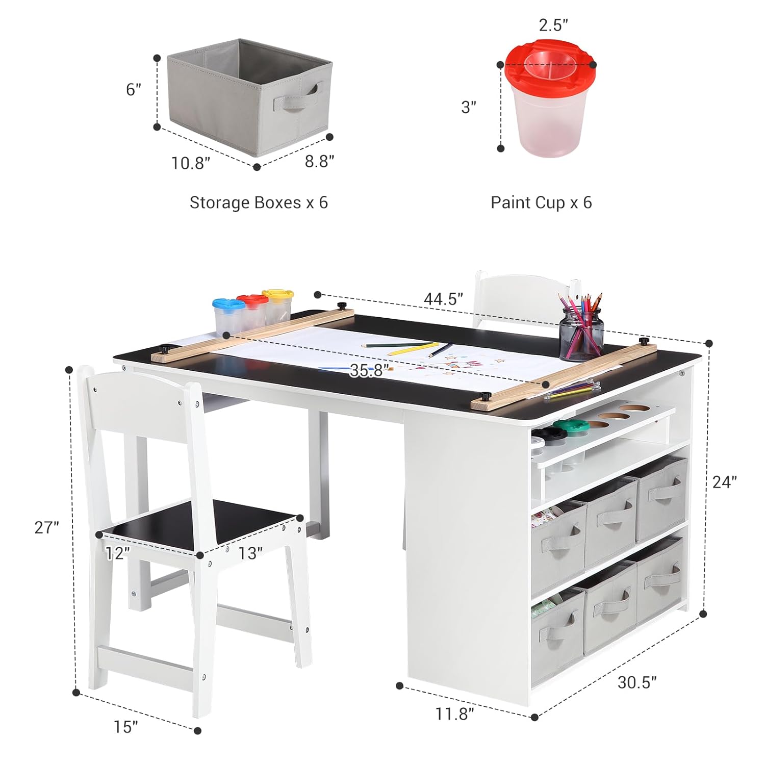 4 In 1 Kids Art Table and Chai - đánh giá và giá School Of Art X Craft