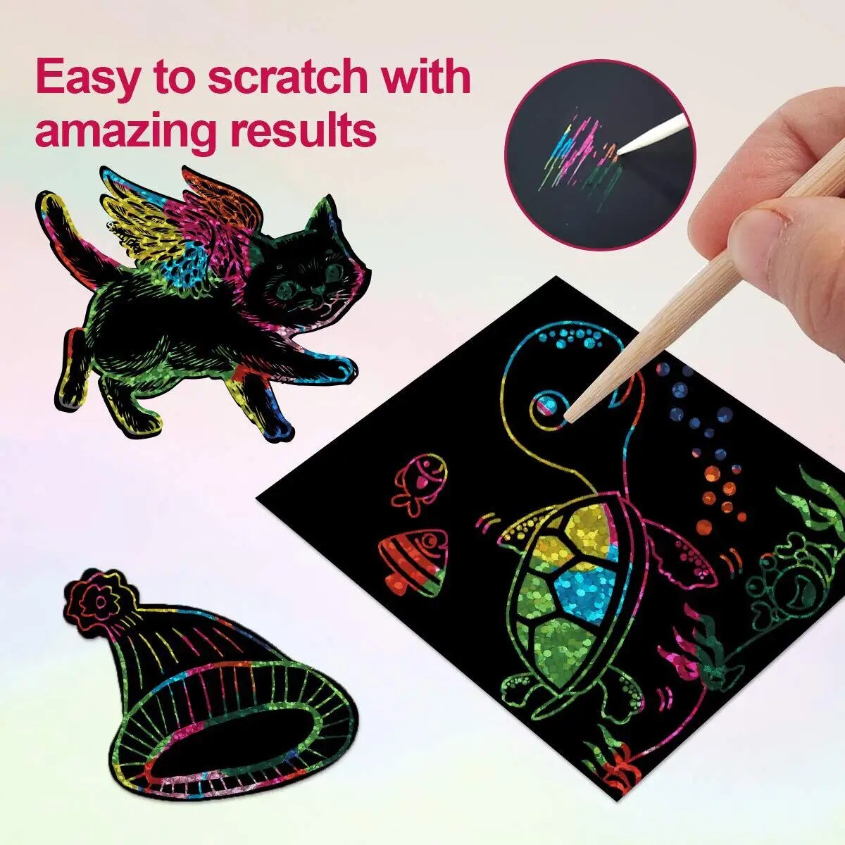 Many Creative Scratch Art Card - đánh giá và giá Art Craft 6 Year Old