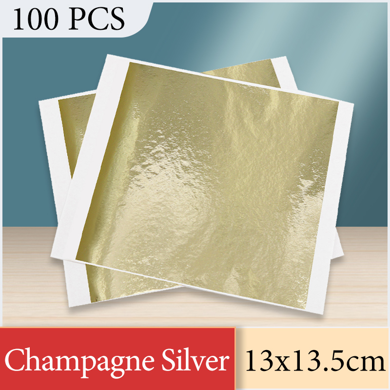 13x13.5cm Champagne Silver Foi - đánh giá và giá Art Craft With Leaves