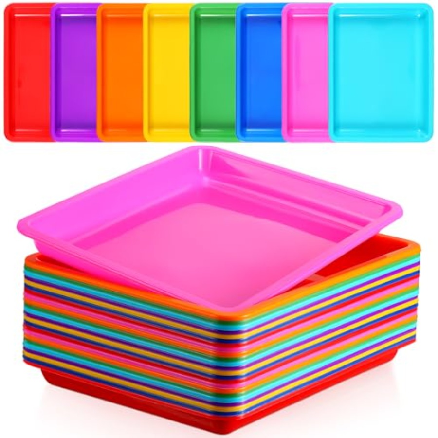 24 Pcs Plastic Art Trays 11 x  - đánh giá và giá School Of Art X Craft