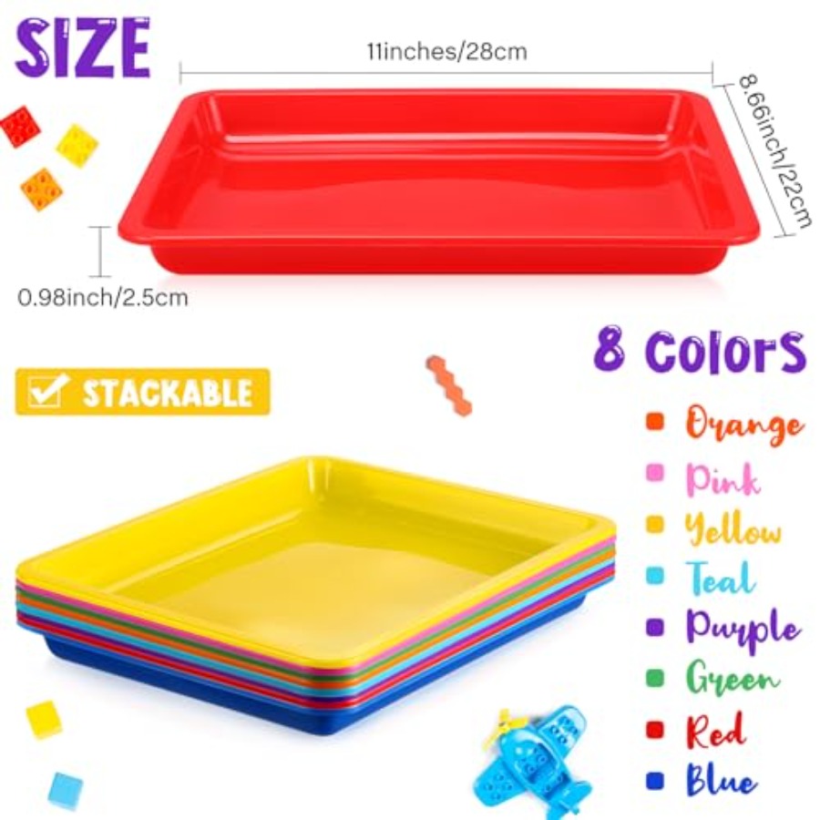 24 Pcs Plastic Art Trays 11 x  - đánh giá và giá School Of Art X Craft
