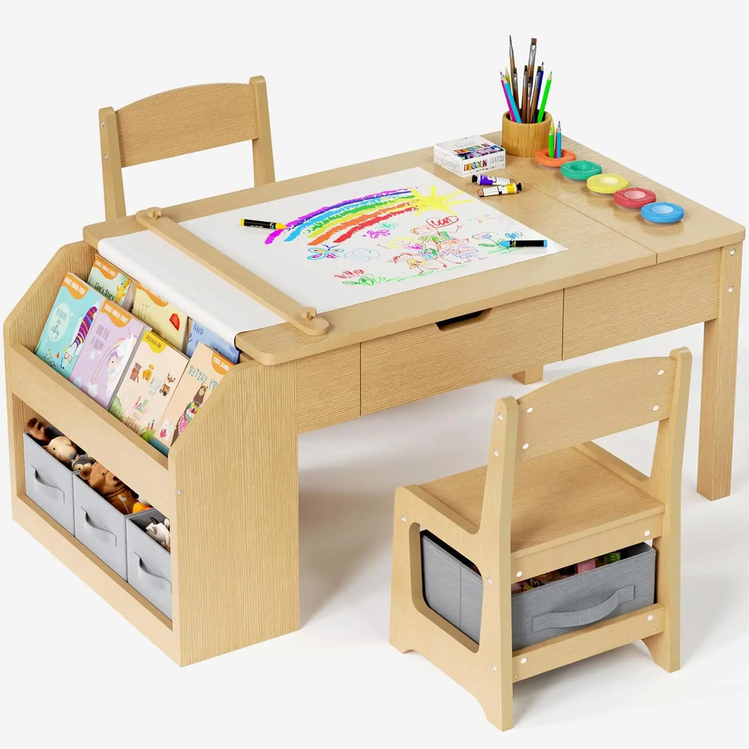 5-in-1 Kids Art Table and Chai - đánh giá và giá Art Craft Toddlers