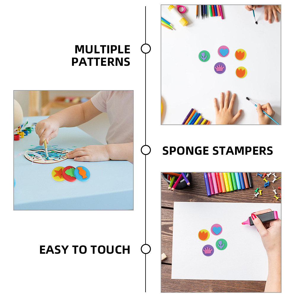 24Pcs Painting Sponge Stamper  - đánh giá và giá Art Craft Birthday Party