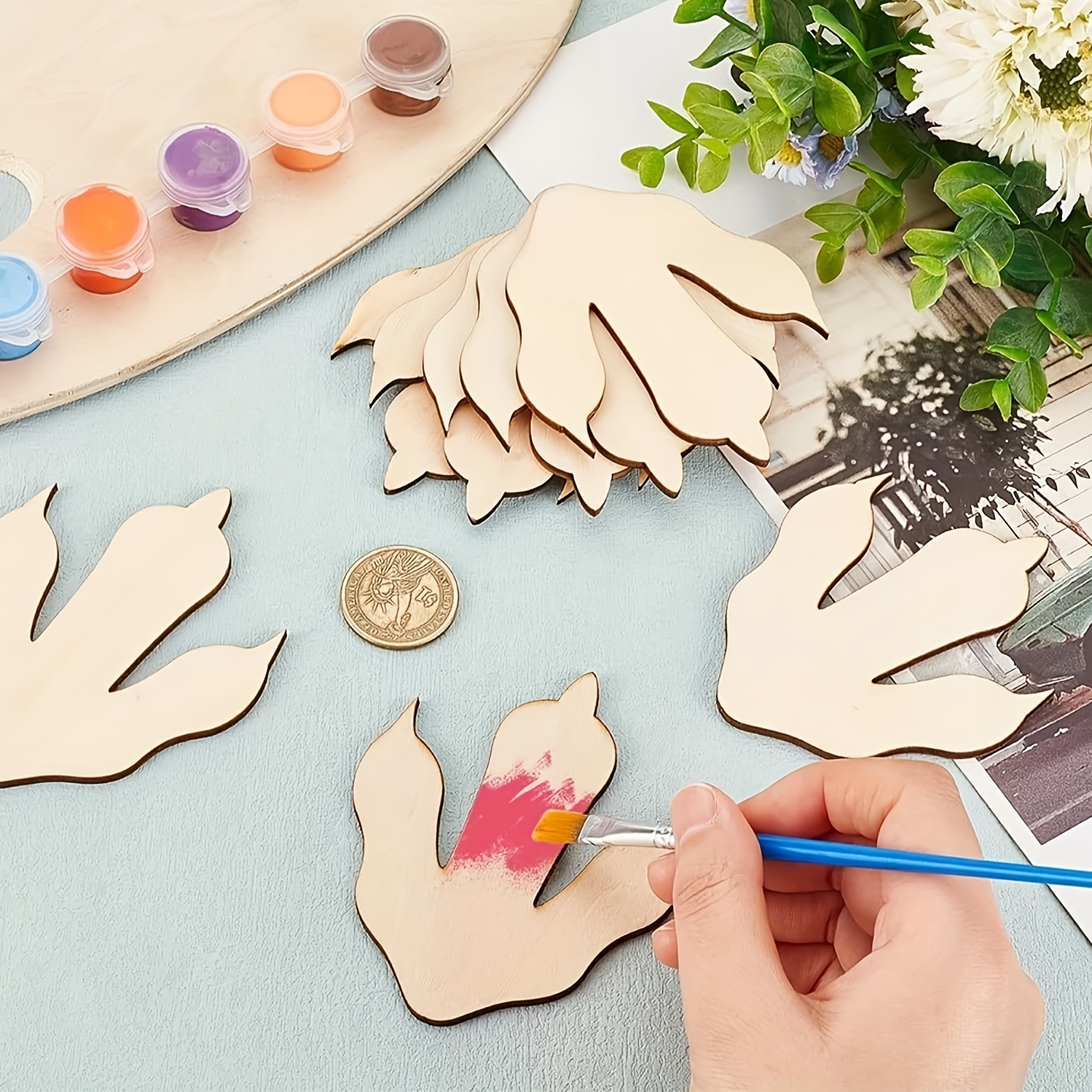 10/20 Pieces Wooden Dinosaur F - đánh giá và giá Dinosaur And Craft