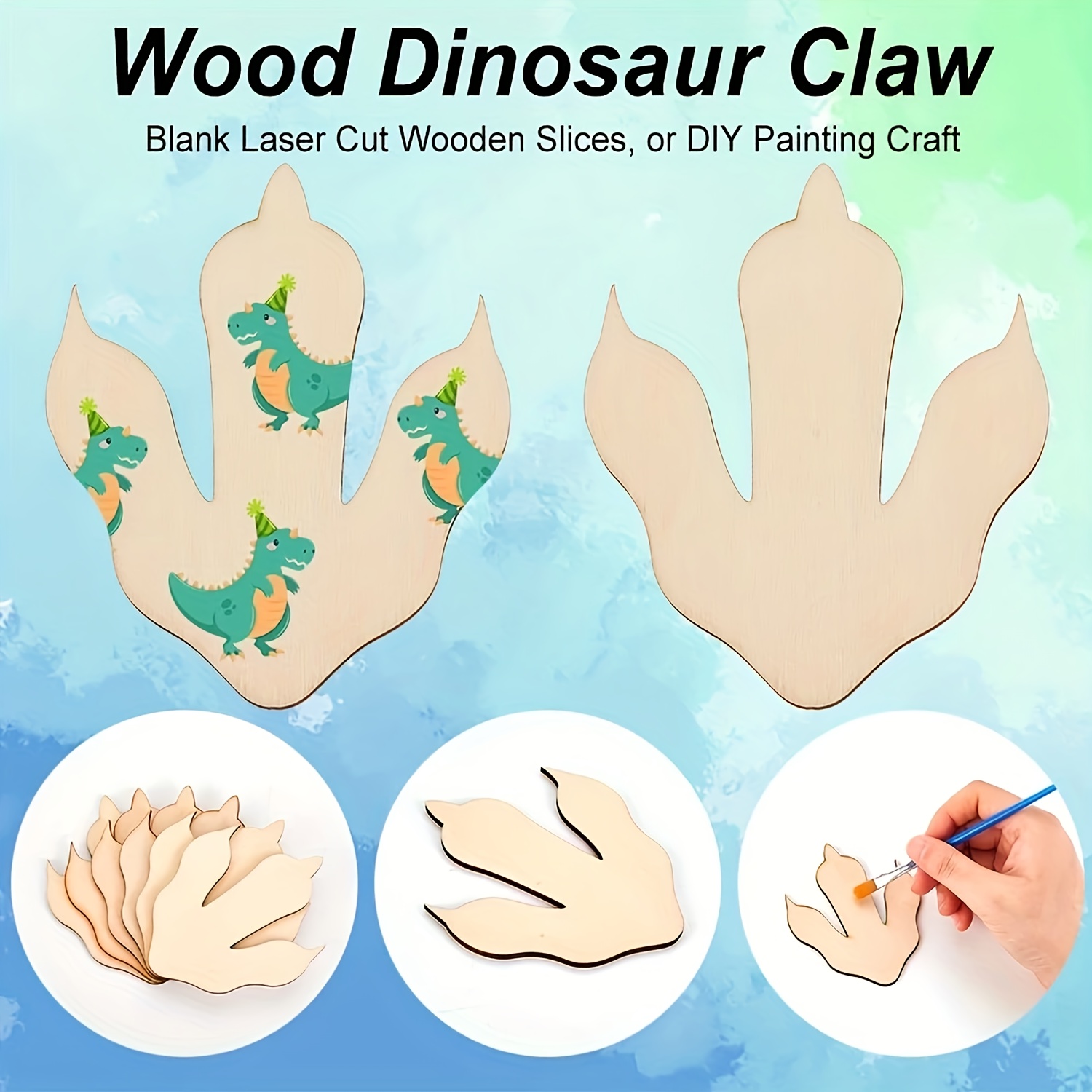 10/20 Pieces Wooden Dinosaur F - đánh giá và giá Dinosaur And Craft