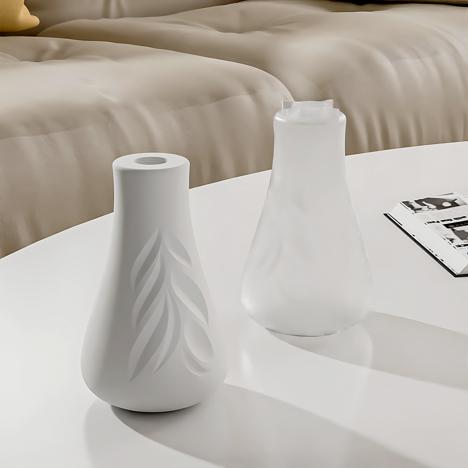 Leaf Texture Vase Silicone Mol - đánh giá và giá Art Craft With Leaves