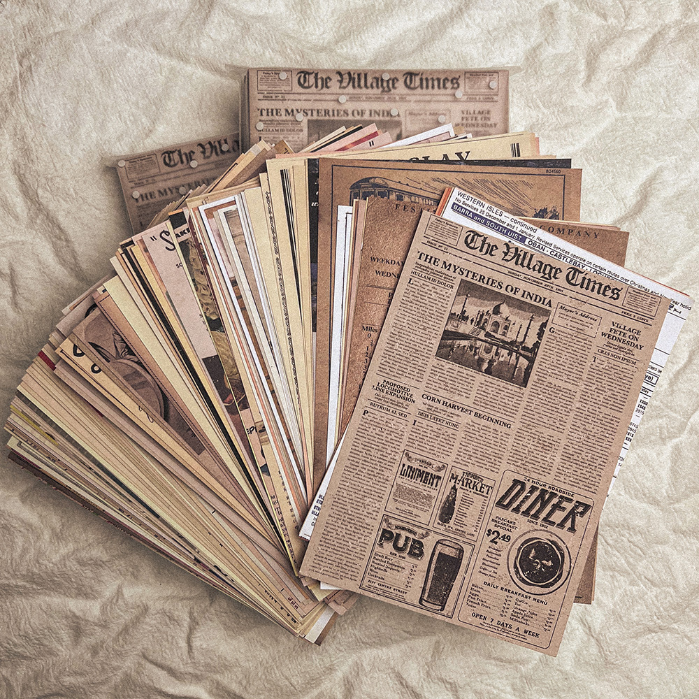 118Pcs Vintage Old Newspaper C - đánh giá và giá Art Craft Birthday Party