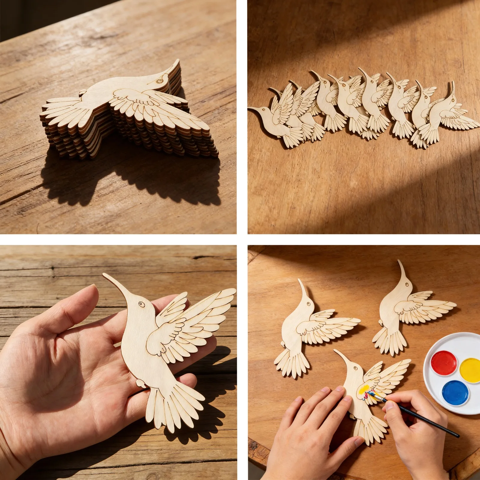 10pcs Unfinished Wood Animal B - đánh giá và giá Art Craft & Architecture