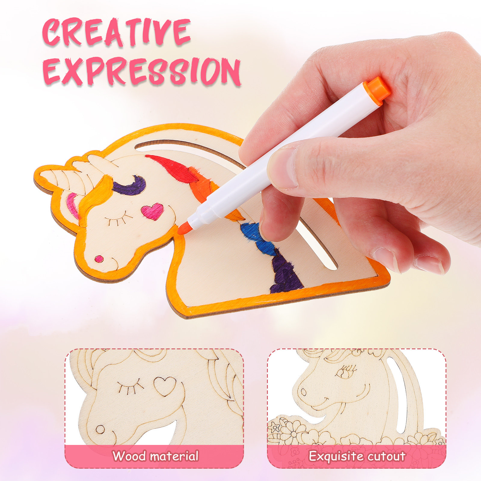 1Set Unicorn Coloring Kit Unpa - đánh giá và giá Art Craft Birthday Party