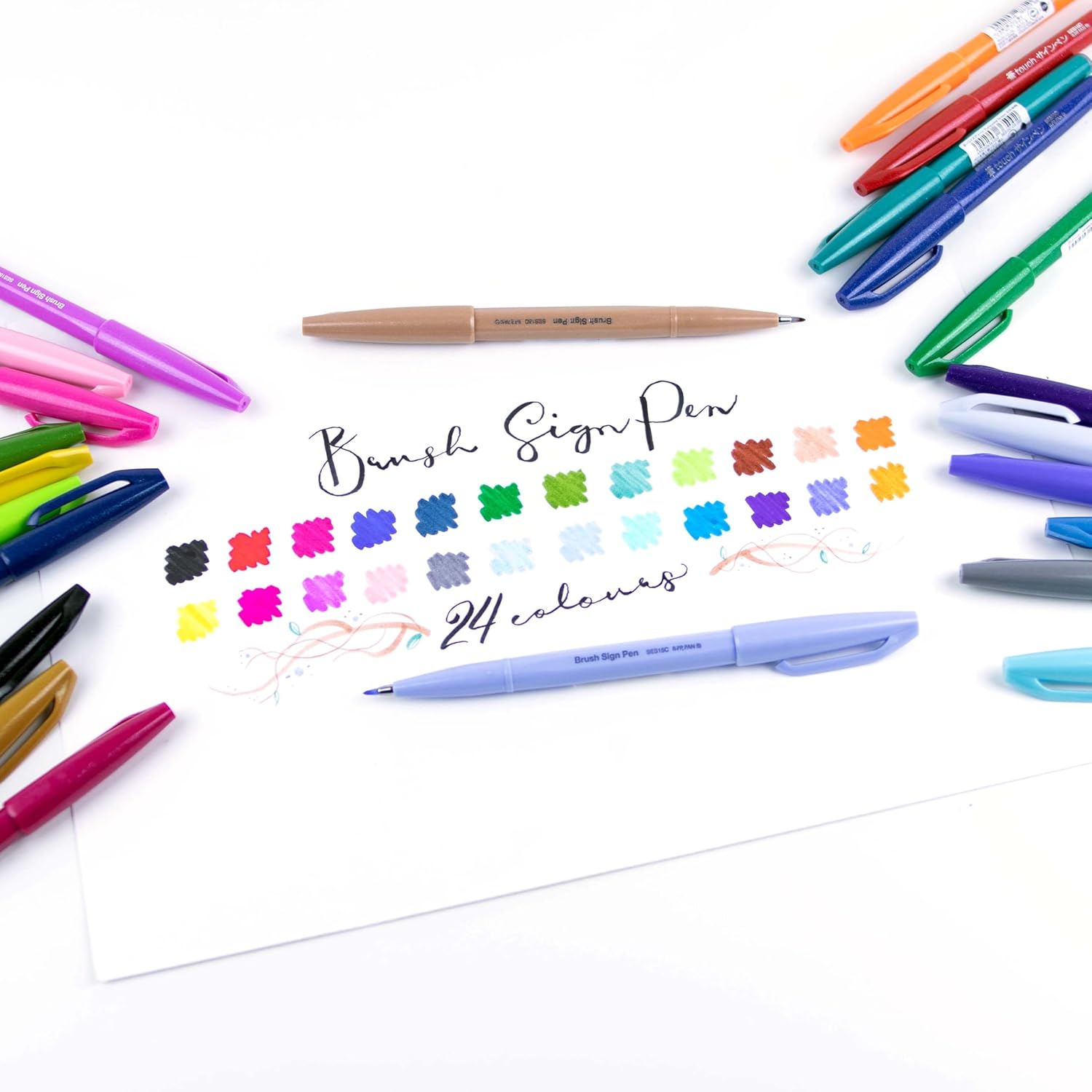 Fude Brush Tip Markers, 12 Ass - đánh giá và giá Watercolor Brush Pen
