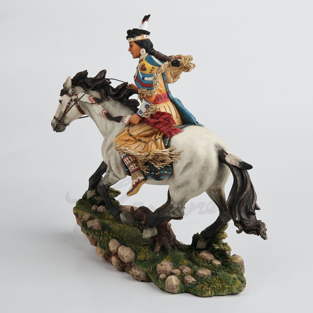 Resin Native American Woman Wa - đánh giá và giá Art Craft Horse