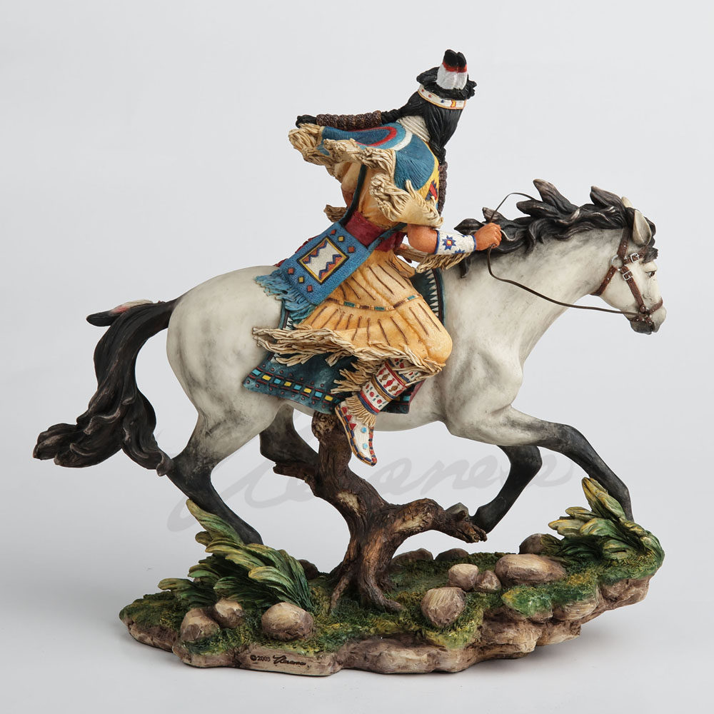 Resin Native American Woman Wa - đánh giá và giá Art Craft Horse