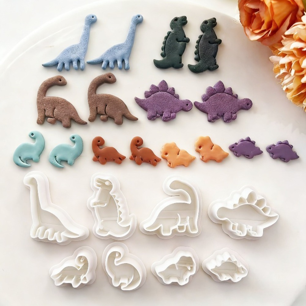 8pcs Cute Dinosaur Clay Cutter - đánh giá và giá Dinosaur And Craft