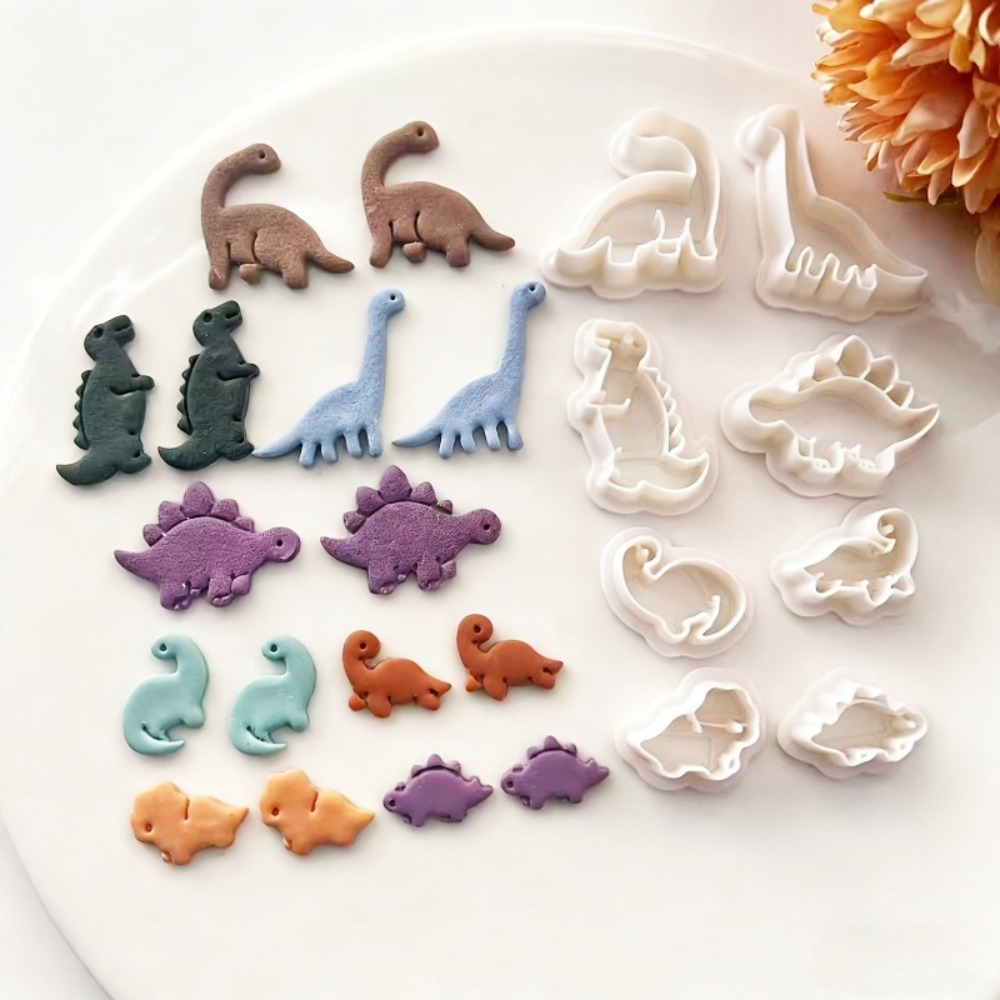 8pcs Cute Dinosaur Clay Cutter - đánh giá và giá Dinosaur And Craft