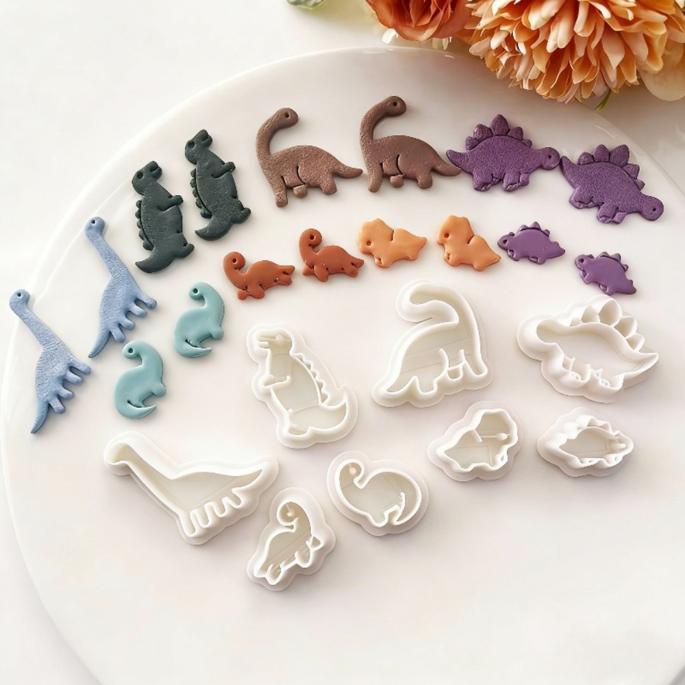 8pcs Cute Dinosaur Clay Cutter - đánh giá và giá Dinosaur And Craft