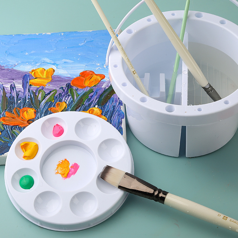 3-in-1 Brush Washer Bucket wit - đánh giá và giá Watercolor Brush Pen