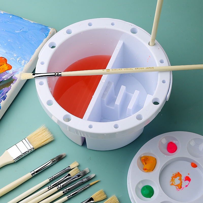 3-in-1 Brush Washer Bucket wit - đánh giá và giá Watercolor Brush Pen
