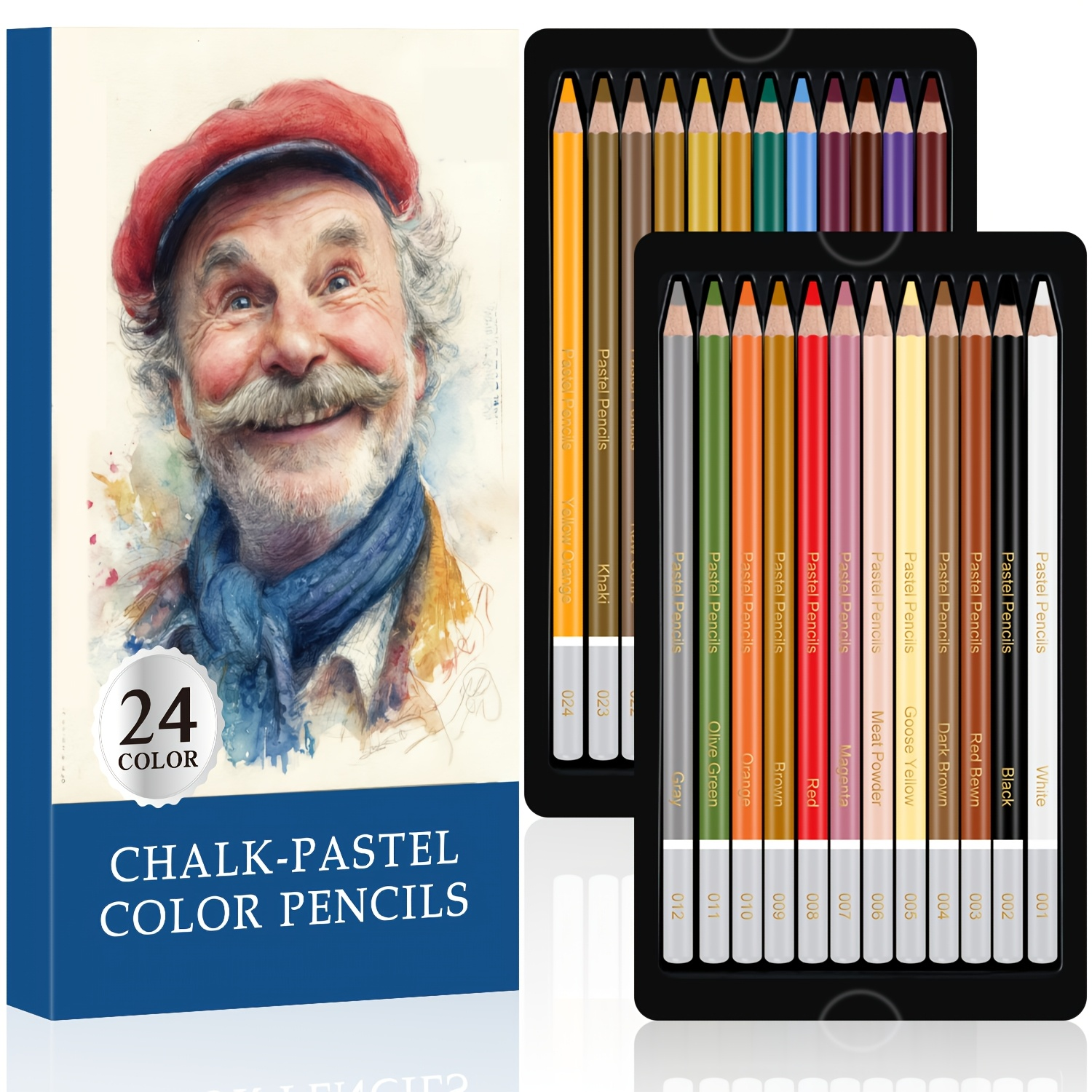 24 Premium Colored Charcoal Pe - đánh giá và giá Chalk Pastel Set