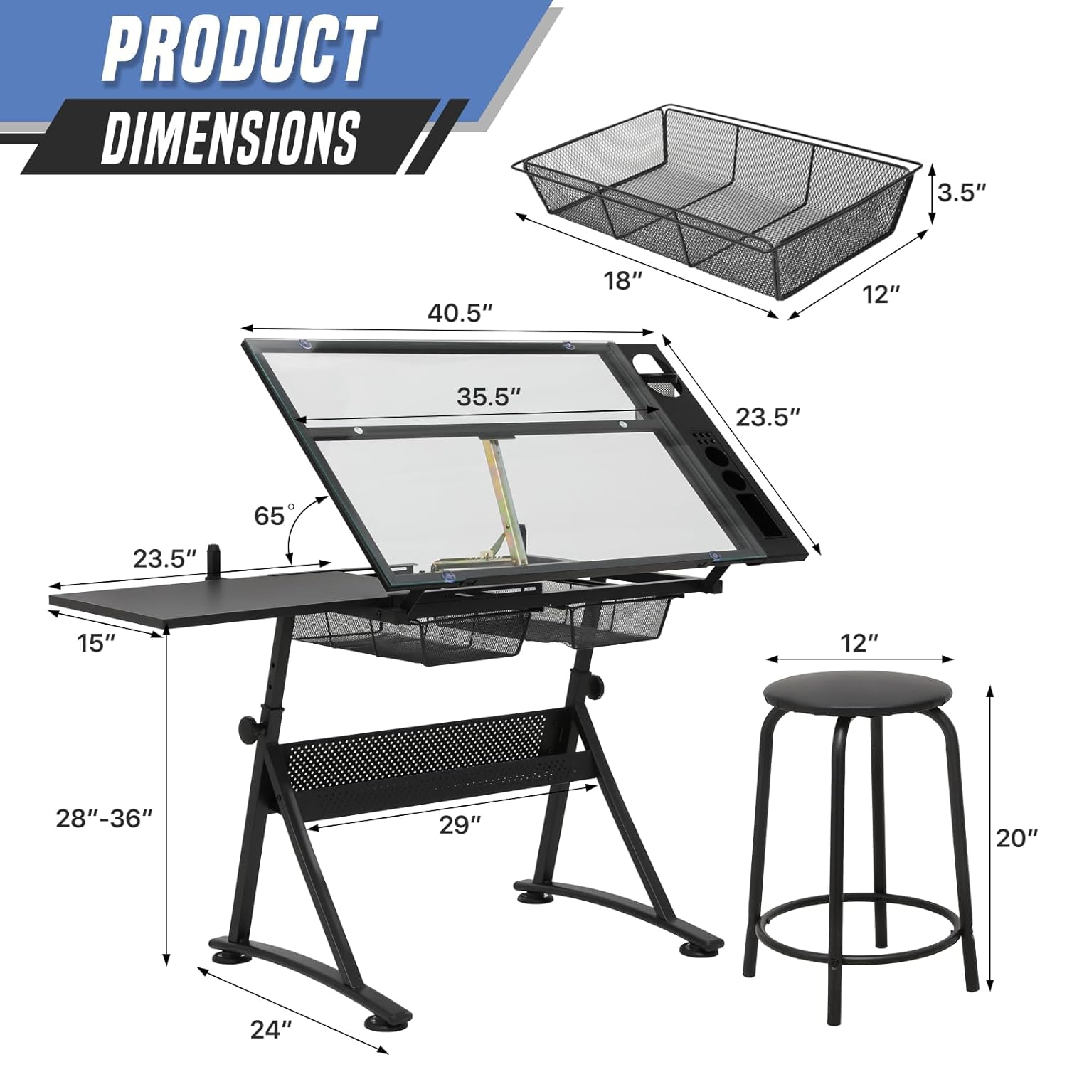 Drafting Table with Height Adj - đánh giá và giá Art & Craft Teacher Vacancy