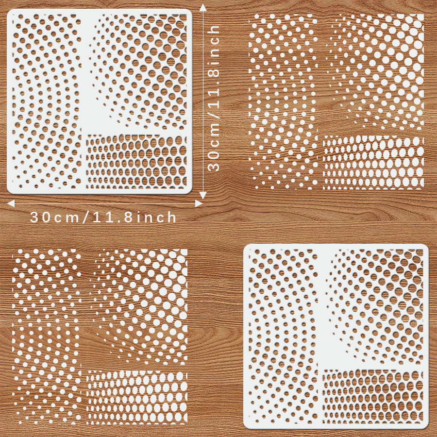 1PC Halftone Dot Stencil – 11. - đánh giá và giá Art Craft Template