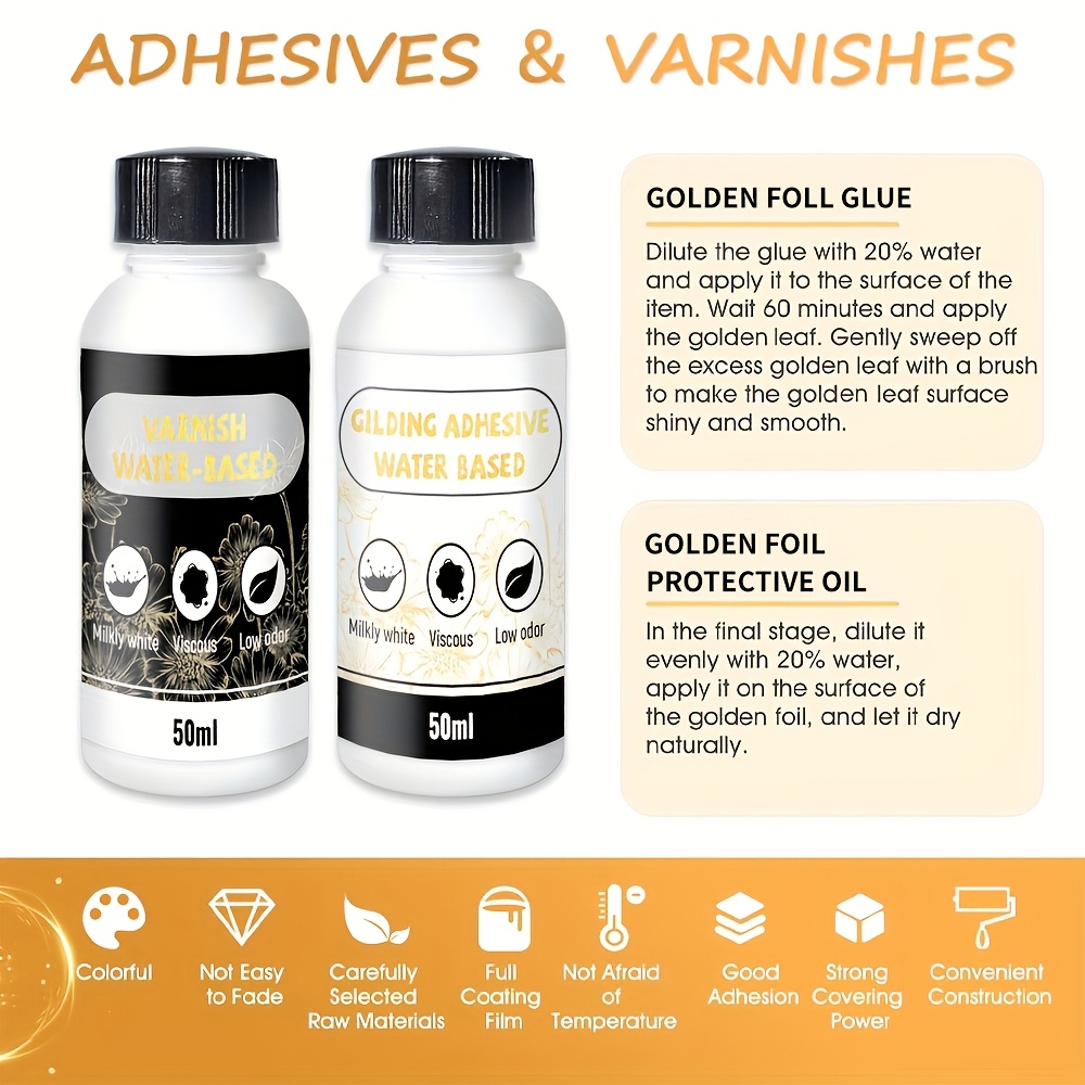 50ml+50ml Golden Leaf Glue, pr - đánh giá và giá Art Craft Using Leaves