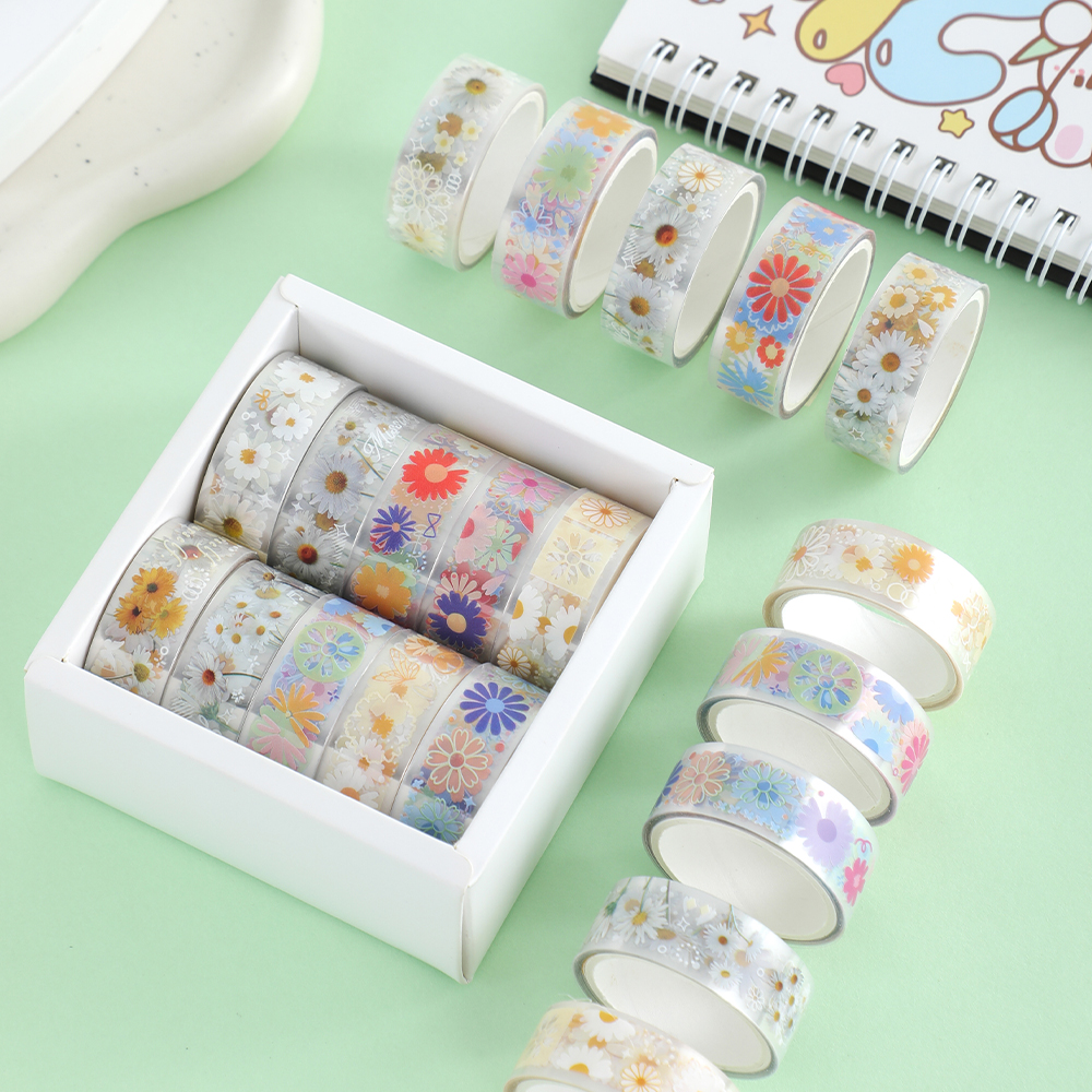 10 Rolls Daisy PET Masking Tap - đánh giá và giá Art Craft Diy