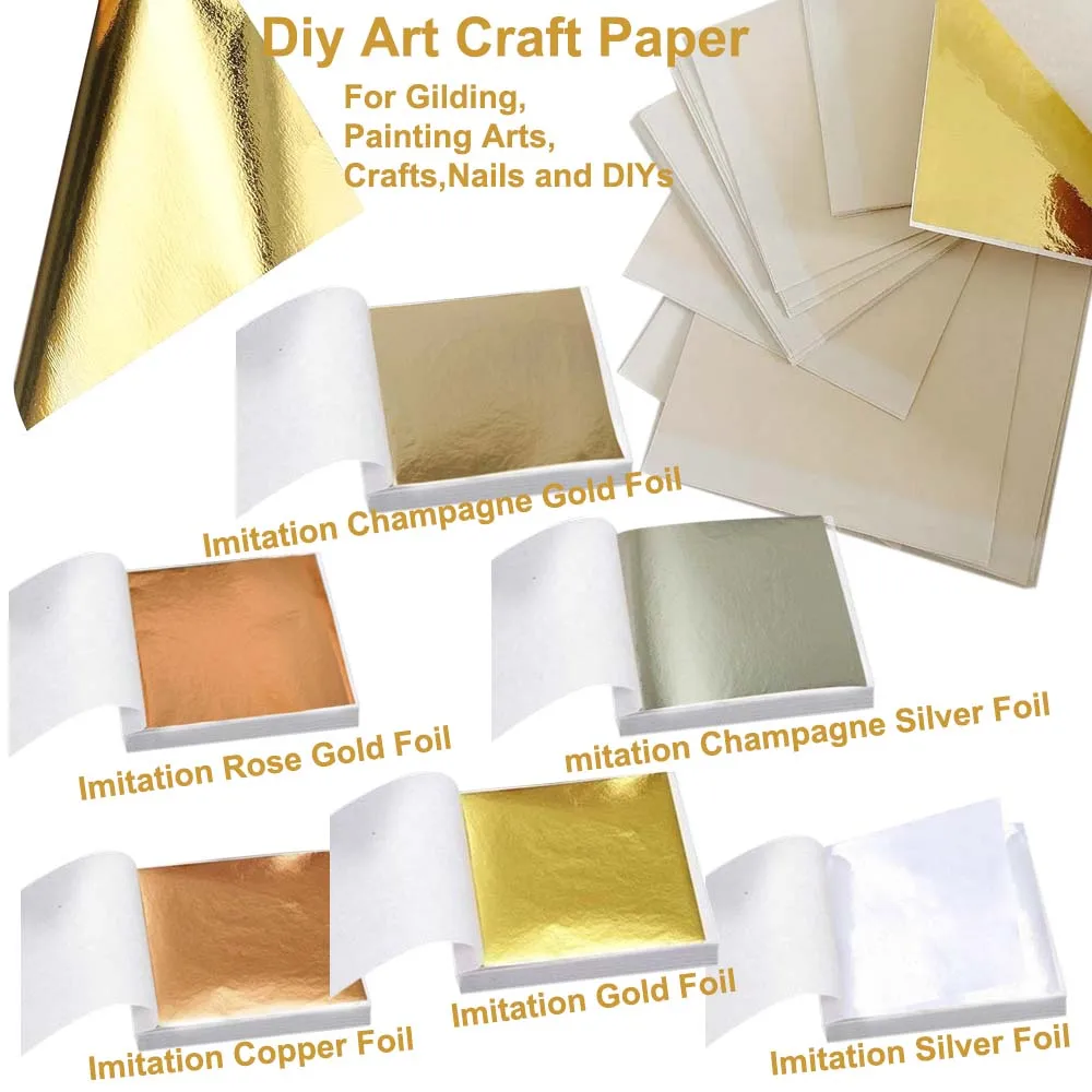 100Pc Colored Golds Leaf Sheet - đánh giá và giá Art Craft With Leaves