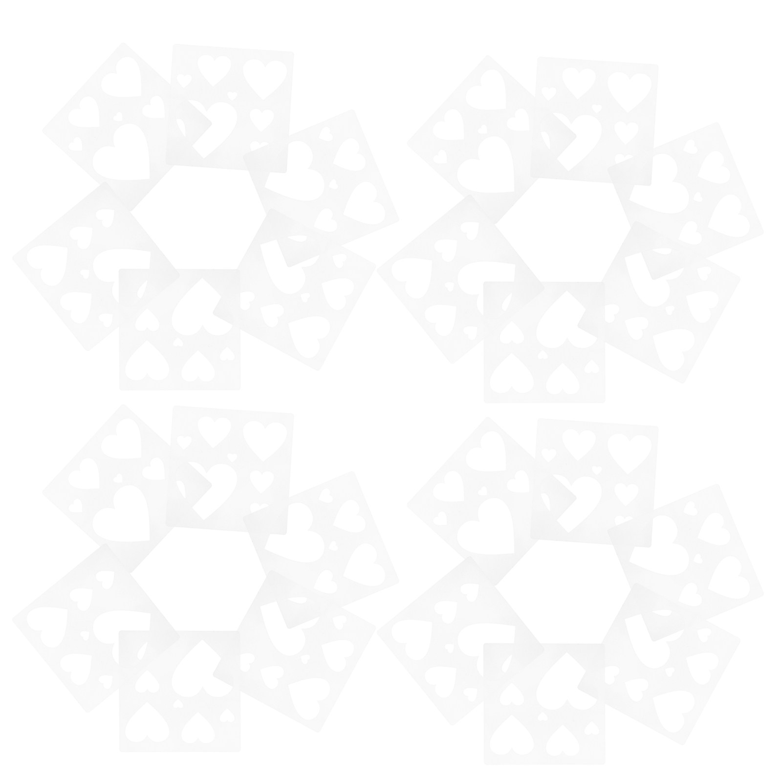 30Pcs DIY Template Heart Stenc - đánh giá và giá Art Craft Template