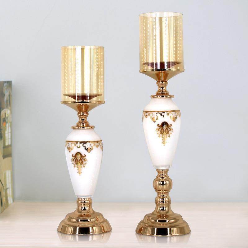 Candlestick ornament metal gla - đánh giá và giá Art Craft Restaurant