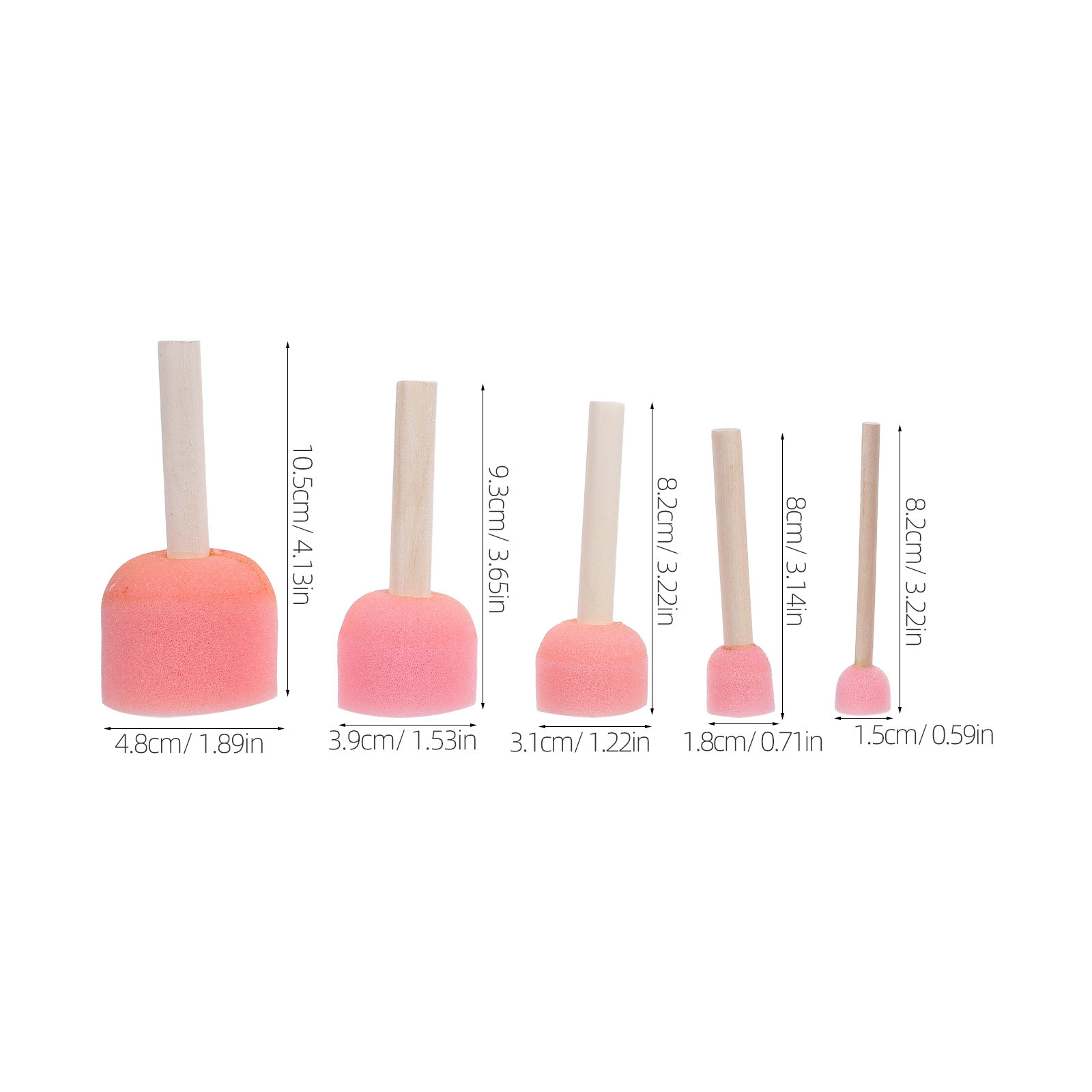 25Pcs Round Sponge Paint Brush - đánh giá và giá Art And Craft With Paint